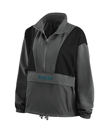 WEAR by Erin Andrews Women's Charcoal Philadelphia Eagles Popover Packable  Half-Zip Jacket - Macy's