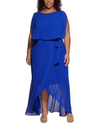 Jessica Howard - Plus Size Chiffon Maxi Dress