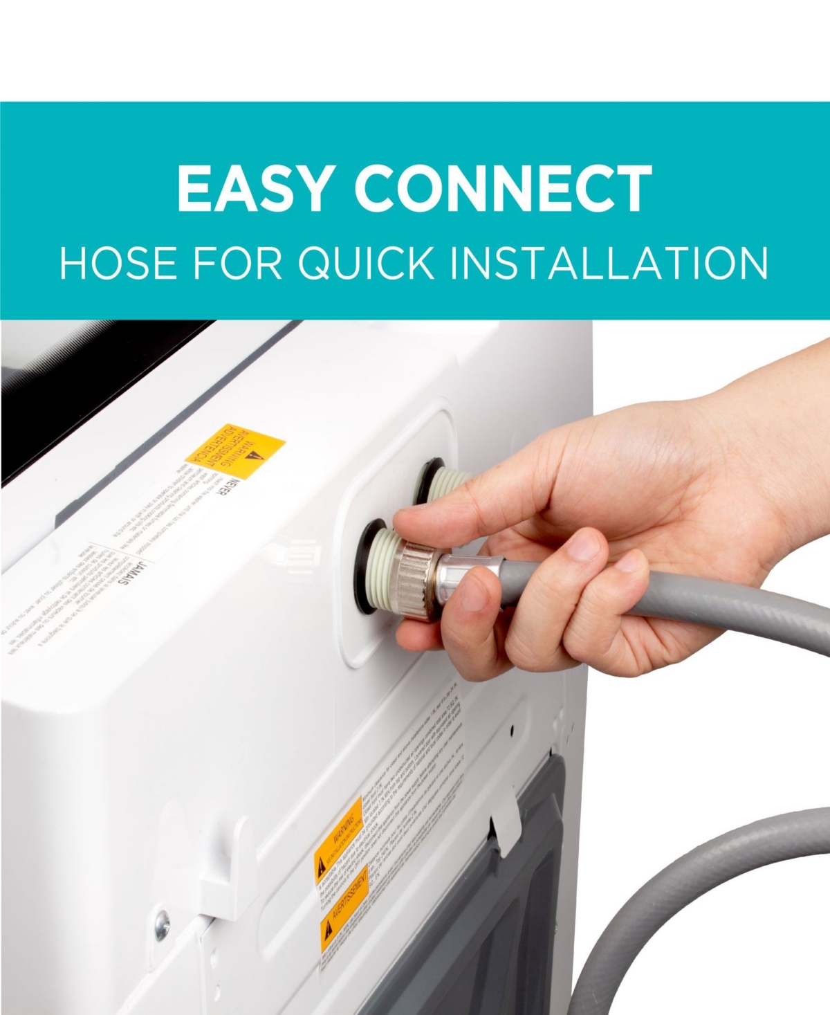 Black+Decker Small Portable Washer, Portable Washer 1.7 Cu. Ft. with 6 Cycles, Transparent Lid