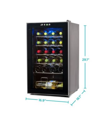 24 Bottle Wine Fridge, Compressor Cooling Wine Cooler Refrigerator with Interior Light