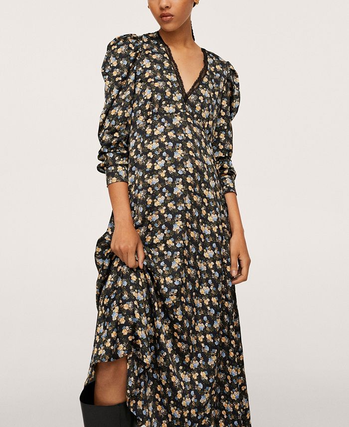 Mango Womens Flowy Printed Dress Macys 