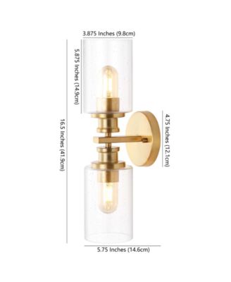 Jules Edison Cylinder 2-Light Farmhouse Contemporary LED Vanity