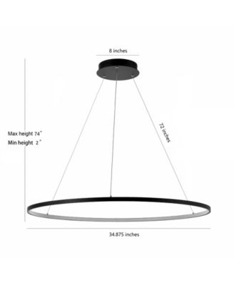 Circulo Round Modern Contemporary LED Integrated Chandelier