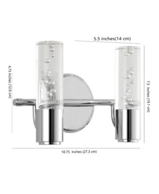 Bolha 2-Light Minimalist Modern Bubble Integrated LED Vanity Light