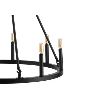 Oberto Ring 8-Light Rustic Farmhouse LED Chandelier