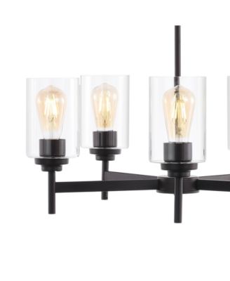 Orpheus 5-Light Farmhouse Industrial Iron Cylinder LED Chandelier