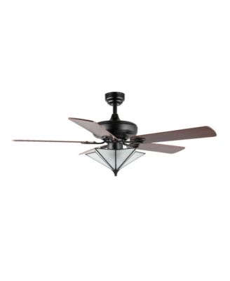 Moravia 5-Light Farmhouse Rustic Iron Star Shade LED Ceiling Fan with Remote