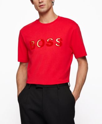 hugo boss shirt red