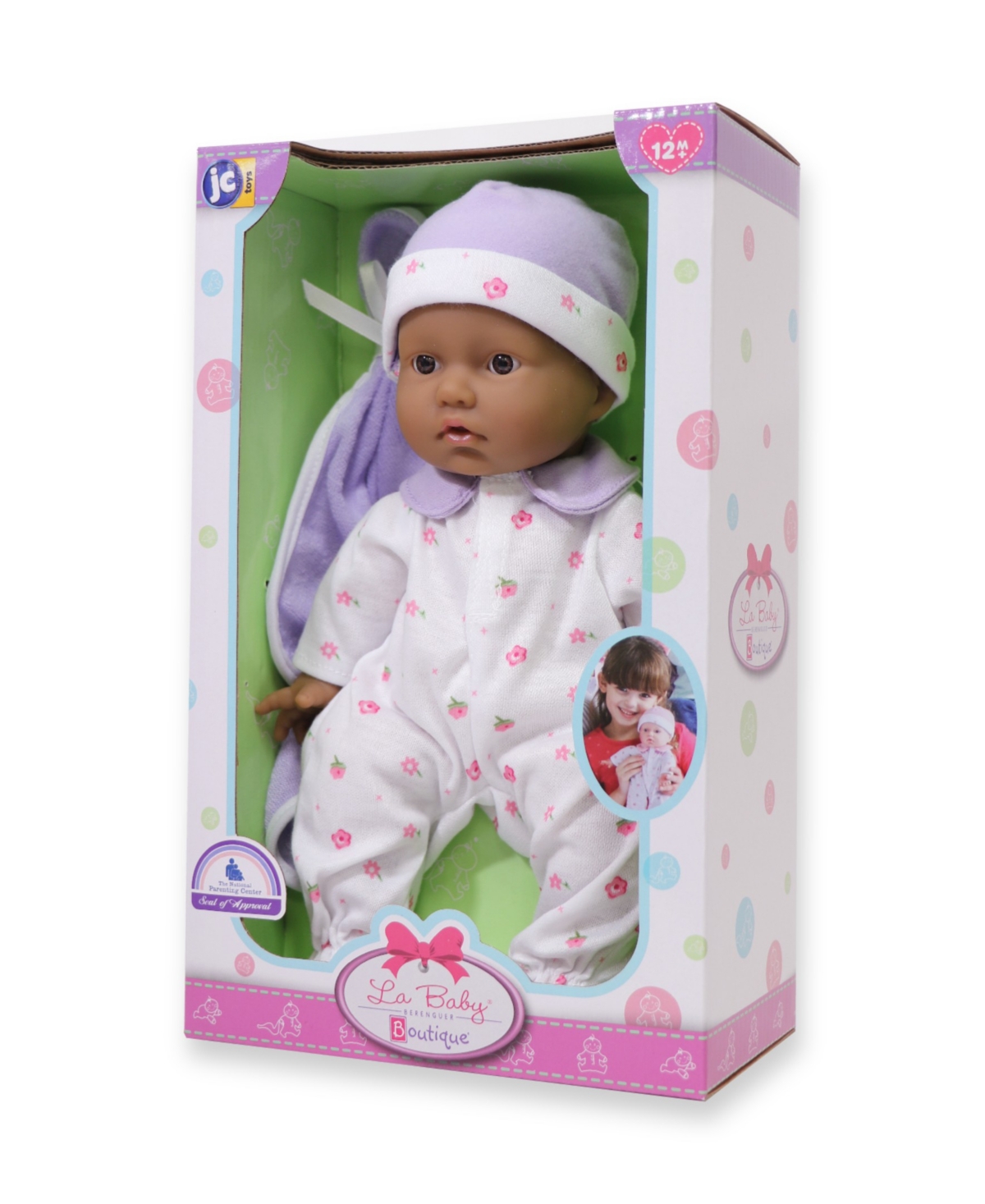 Shop Jc Toys La Baby Hispanic 11" Soft Body Baby Doll Purple Outfit In Hispanic - Purple