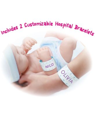 La Newborn Nursery 14" Smiling Baby Doll 8 Pcs Blue Gift Set