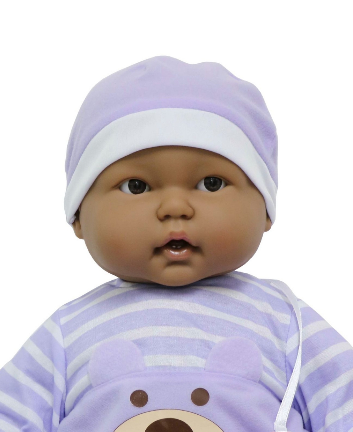 JC TOYS LOTS TO CUDDLE BABIES 20" HISPANIC BABY DOLL PURPLE OUTFIT 