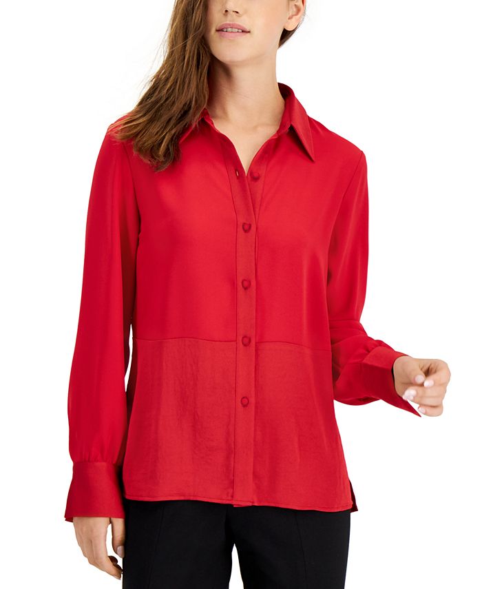 Bar III MixedMedia Shirt, Created for Macy's Macy's