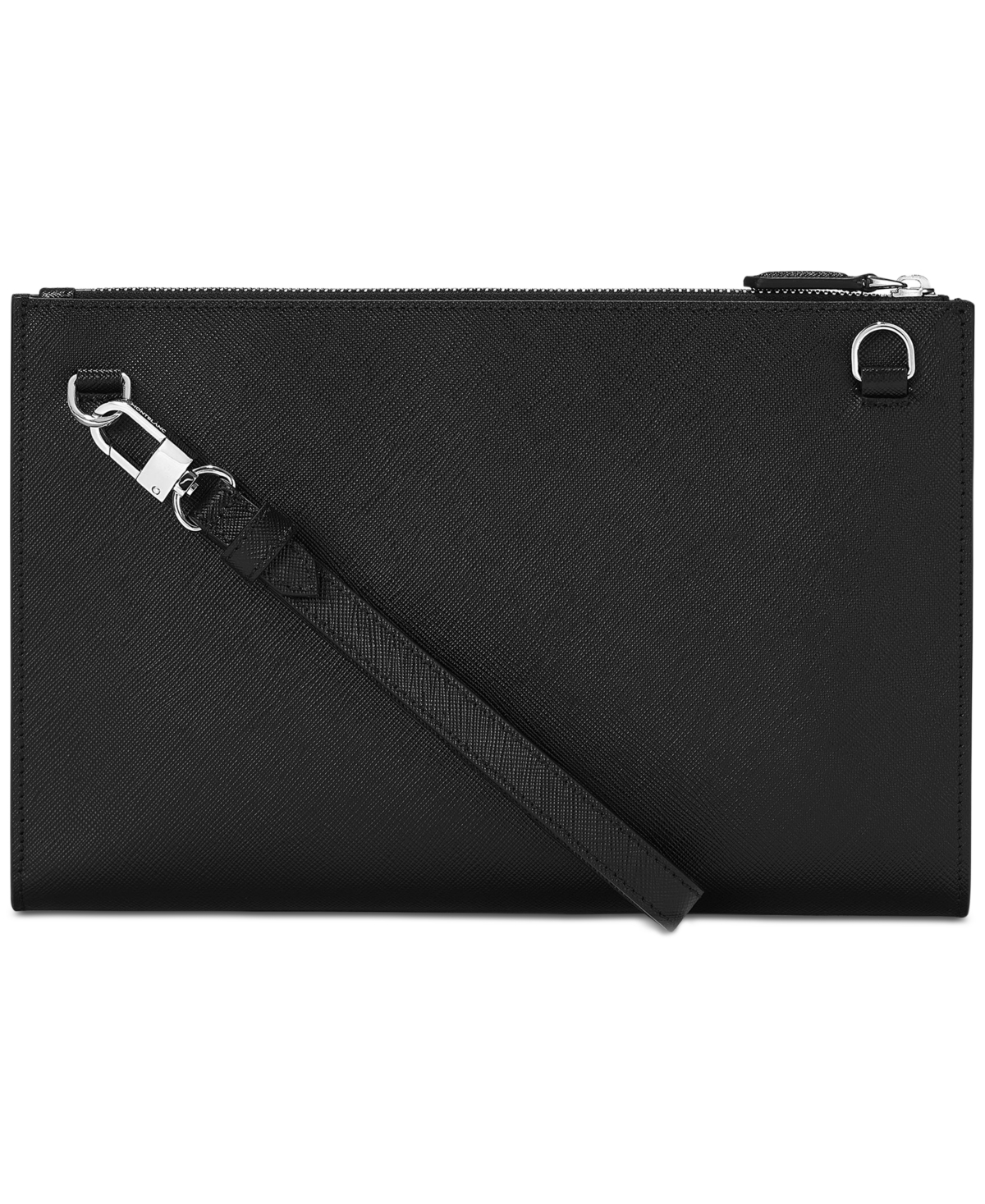 Montblanc Sartorial Leather Clutch In Black