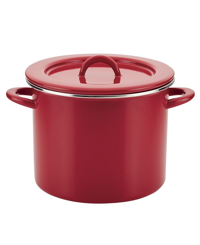 Rachael Ray 12 qt Create Delicious Enamel on Steel Stockpot, Red