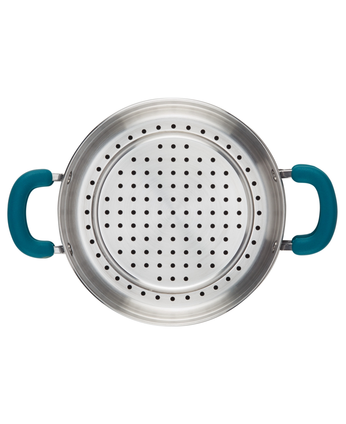 Rachael Ray Create Delicious Hard Anodized Aluminum Nonstick 3-Qt. Steam Set - Gray With Teal Handles