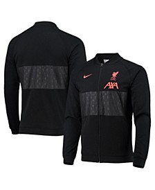 Men's Black Liverpool I96 Anthem Raglan Full-Zip Track Jacket