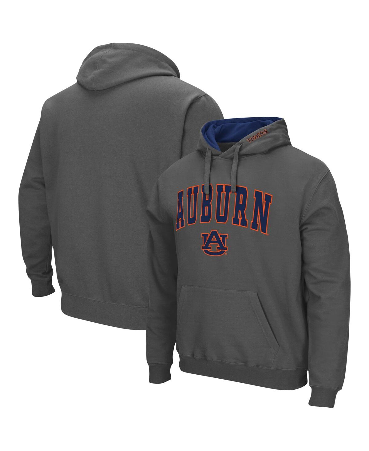 Colosseum Men's Auburn Tigers Arch Logo 3.0 Pullover Hoodie In Charcoal