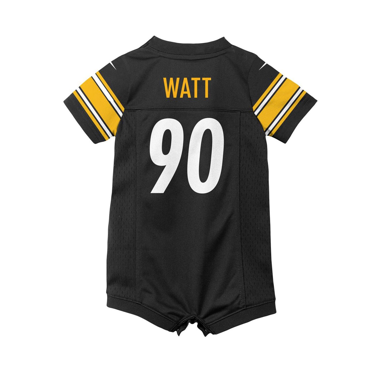 Infant T.J. Watt Black Pittsburgh Steelers Game Romper Jersey
