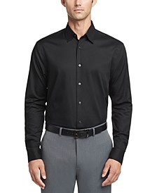 Calvin Klein Men's STEEL Classic/Regular Non-Iron Stretch Performance Dress Shirt