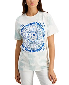 Juniors' Tie-Dyed Astrology Graphic T-Shirt