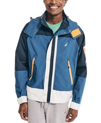 nautica men's colorblocked hooded jacket