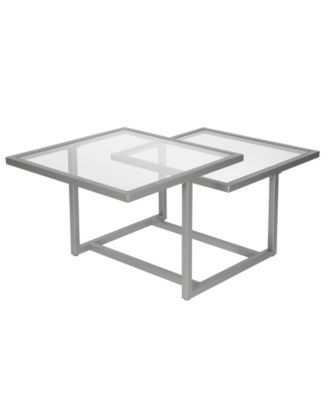 Amalie 2-Tier Satin Coffee Table, 43" x 23"