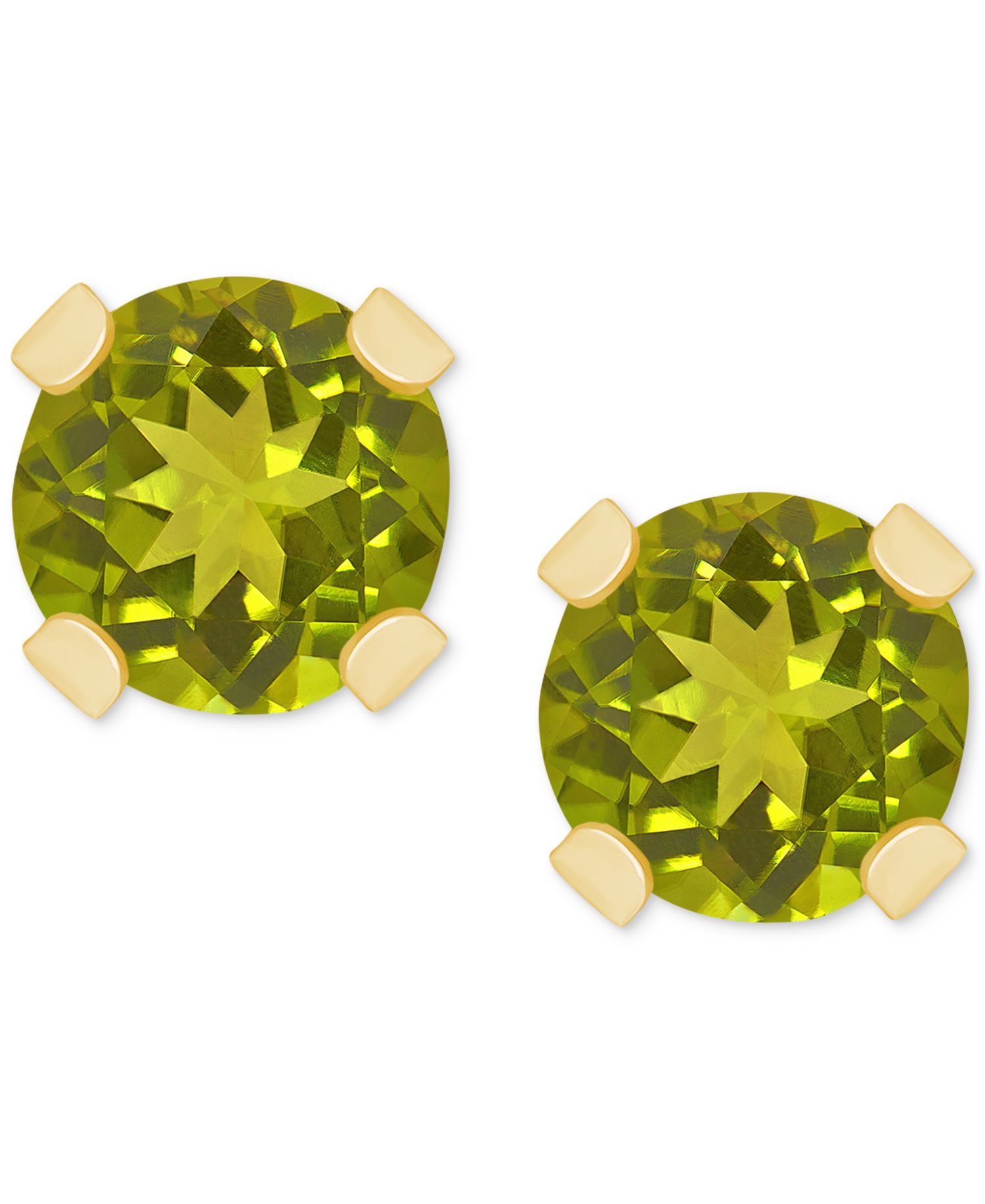 Rhodolite Garnet Stud Earrings (1/4 ct. t.w.) in 14k White or Yellow Gold (Also in Citrine, Sky Blue Topaz, Peridot & Opal)