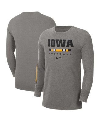 Men's Heathered Gray Iowa Hawkeyes Word Long Sleeve T-shirt - Macy's