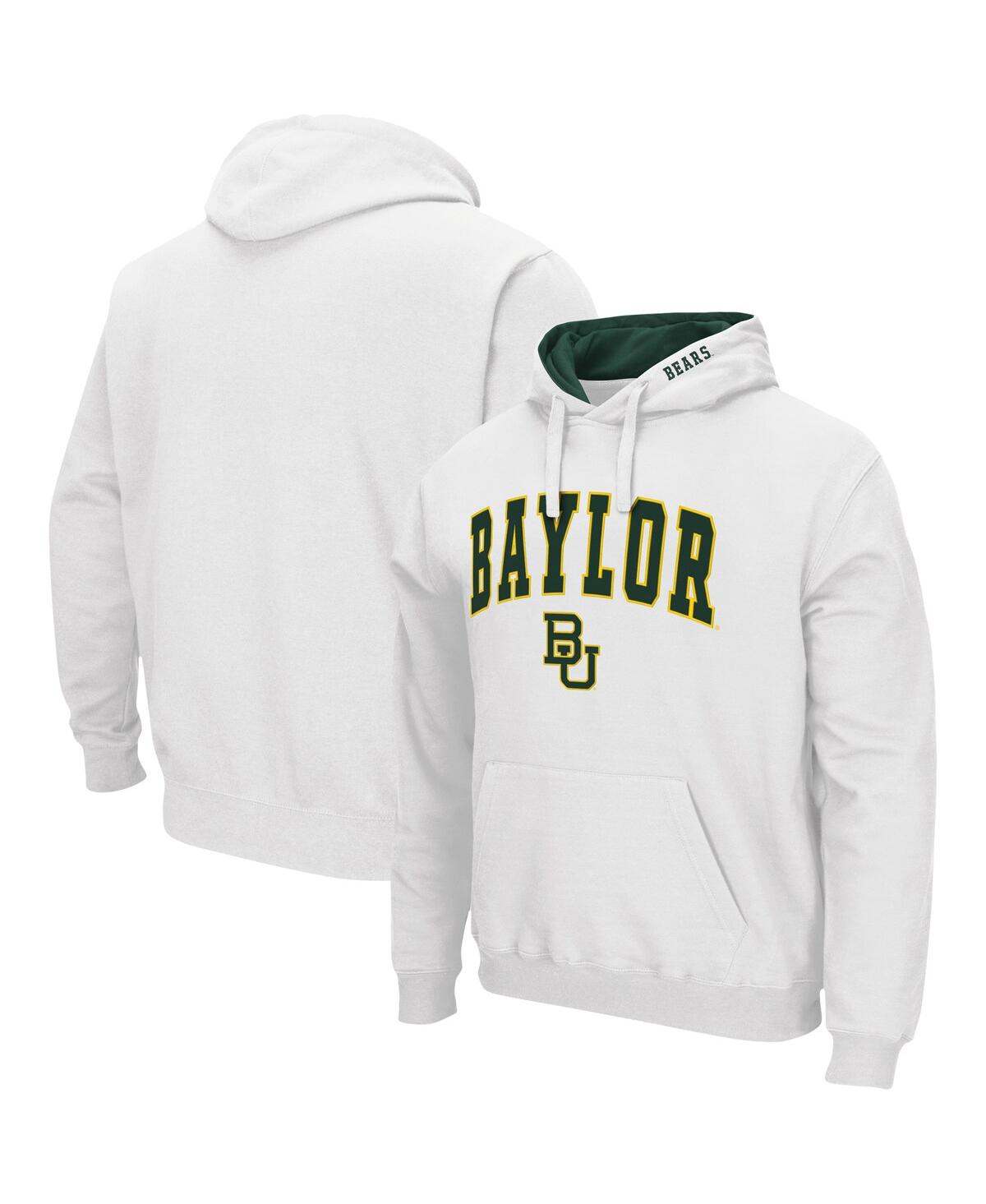 Colosseum Men's White Baylor Bears Arch Logo 3.0 Pullover Hoodie