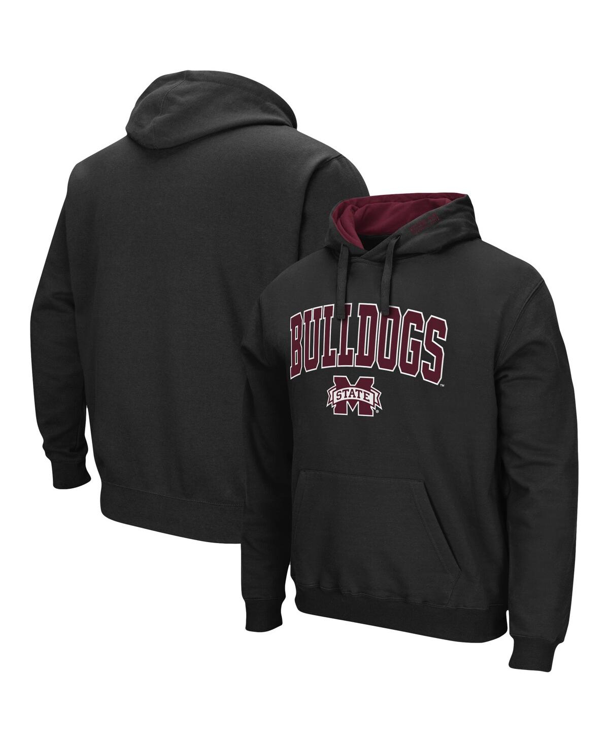 Colosseum Men's Black Mississippi State Bulldogs Arch Logo 3.0 Pullover Hoodie