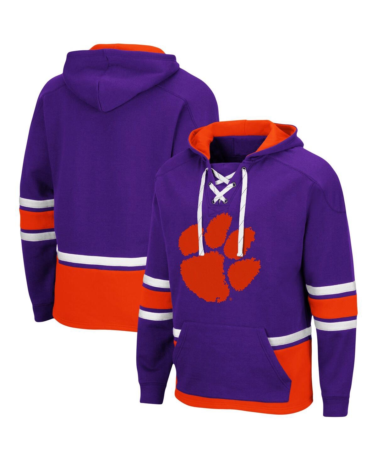 Shop Colosseum Men's Purple Clemson Tigers Lace Up 3.0 Pullover Hoodie