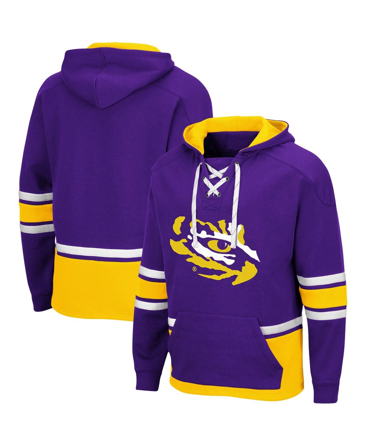 Colosseum Men's Purple Lsu Tigers Lace Up 3.0 Pullover Hoodie