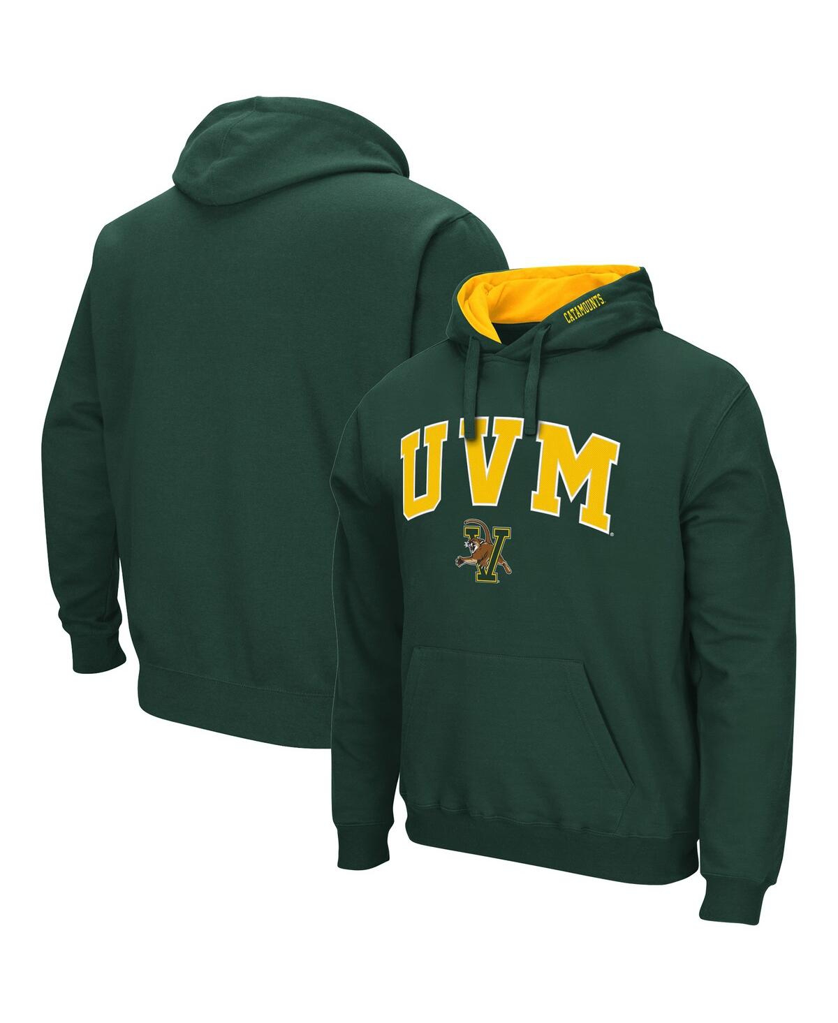 Colosseum Green Vermont Catamounts Arch And Logo Pullover Hoodie In Green