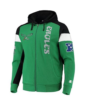 Men's Starter Kelly Green Philadelphia Eagles Locker Room Throwback End  Zone Pullover Sweatshirt