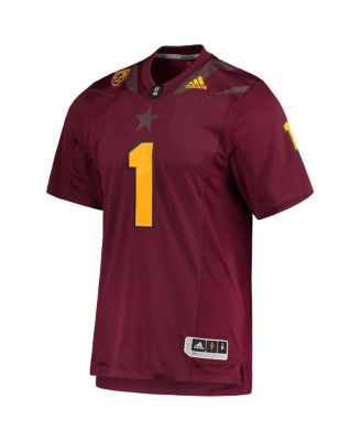 Men's 1 Maroon Arizona State Sun Devils Team Premier Football Jersey