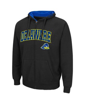 Men's Black Delaware Fightin' Blue Hens Arch Logo 3.0 Full-Zip Hoodie
