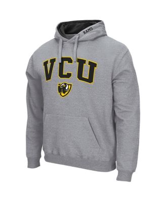Men's Heathered Gray VCU Rams Arch and Logo Pullover Hoodie
