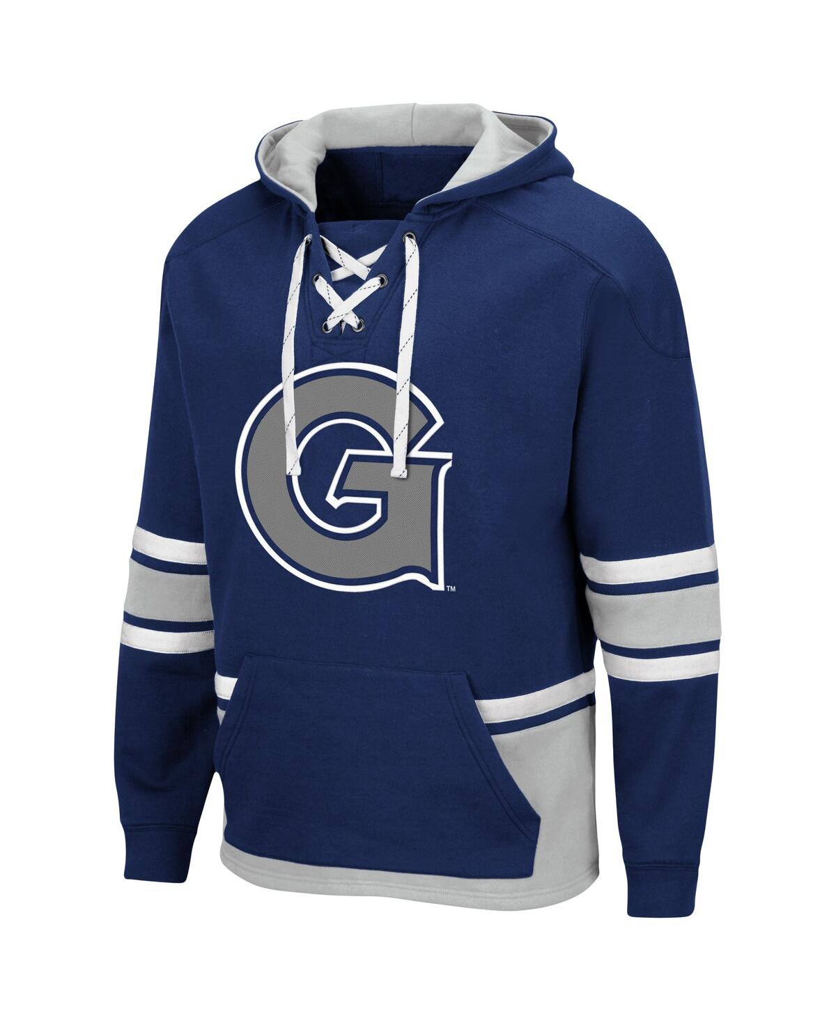 Shop Colosseum Men's Navy Georgetown Hoyas Lace Up 3.0 Pullover Hoodie