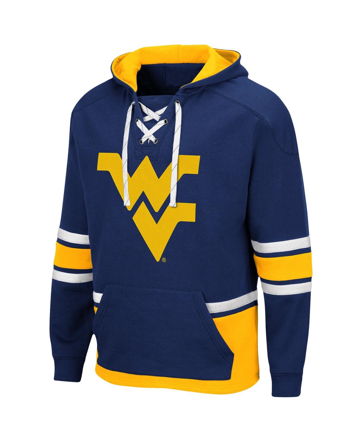 Shop Colosseum Men's Navy West Virginia Mountaineers Lace Up 3.0 Pullover Hoodie