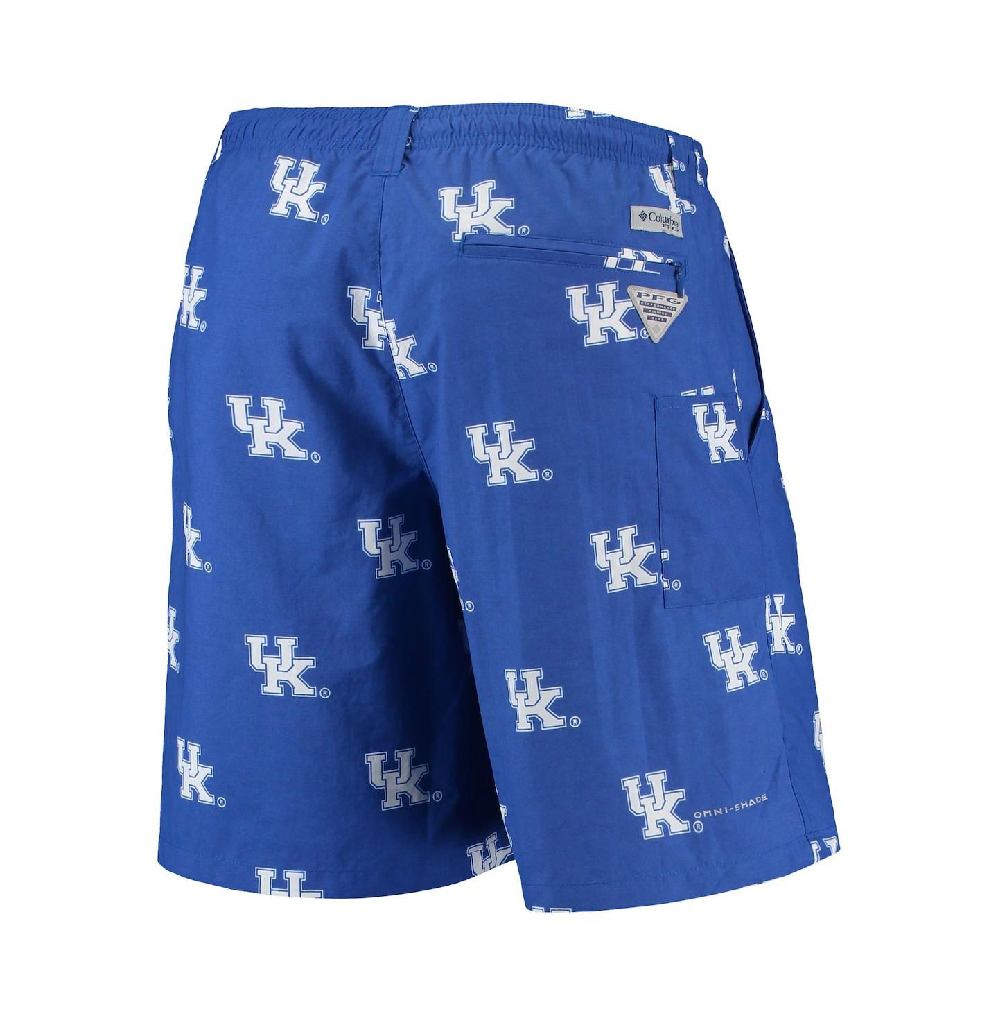 Мужские шорты Columbia Royal Kentucky Wildcats Backcast II 8" Omni-Shade Hybrid — фото 4