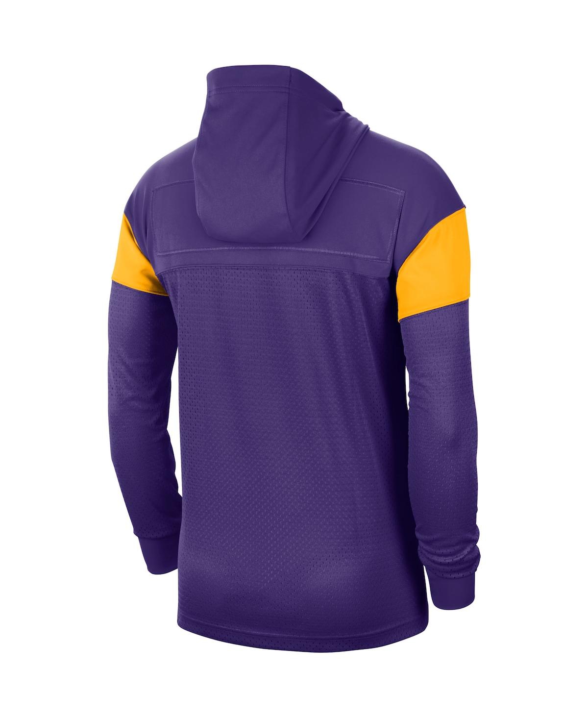 Shop Nike Men's Purple Lsu Tigers Sideline Jersey Pullover Hoodie