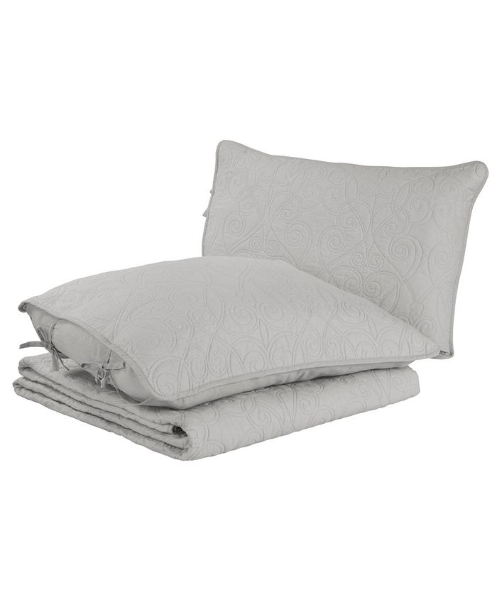 Laura Ashley Felicity Cotton Reversible 2 Piece Quilt Set, Twin Macy's