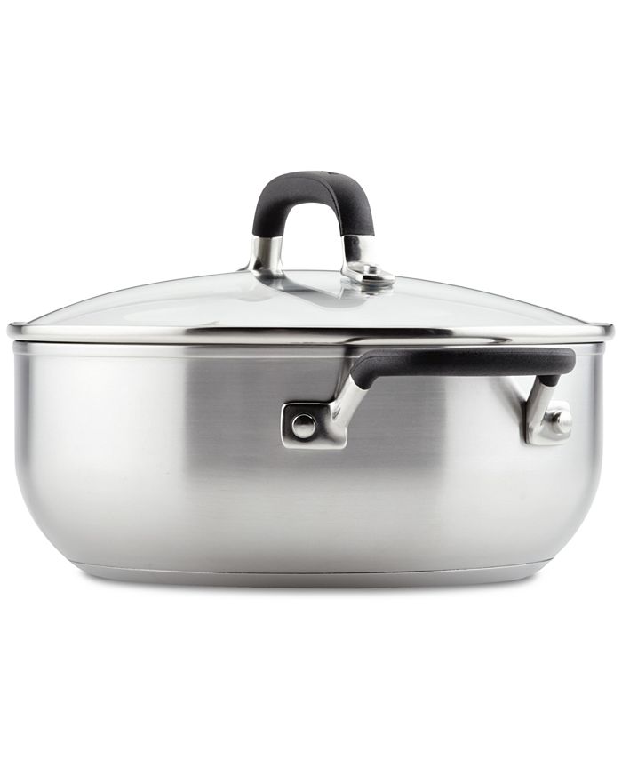 KitchenAid Stainless Steel 4 Quart Induction Casserole with Lid Macy's