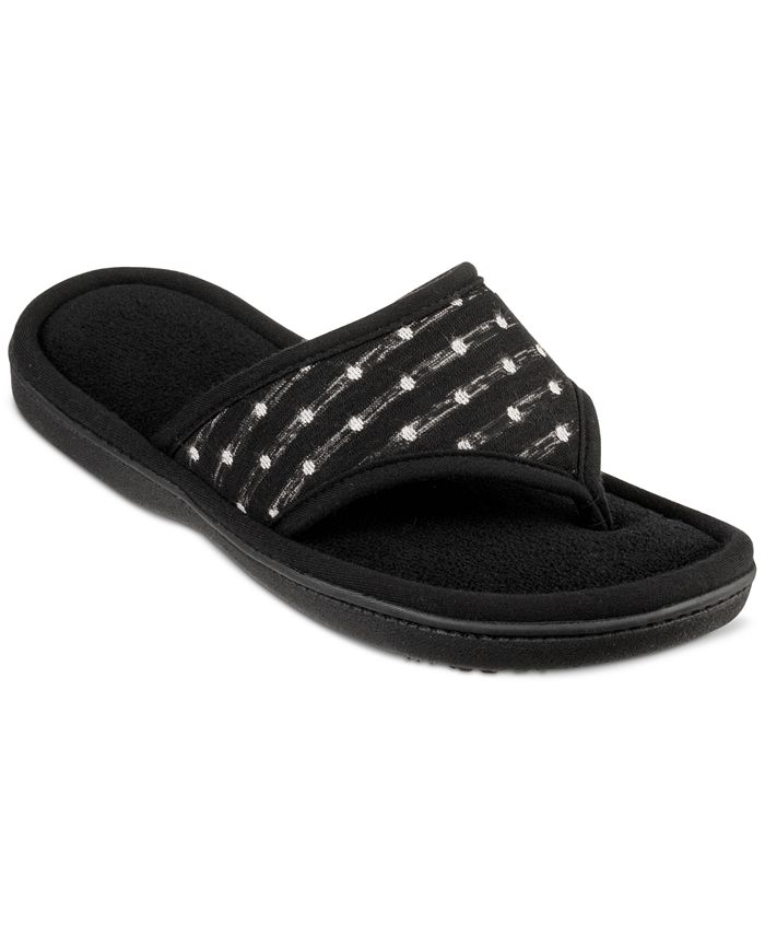 Isotoner Signature Women's Eco Microterry Dot Ada Thong Slipper Macy's