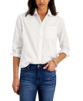 Style \u0026 Co Petite Button-Down Boyfriend 