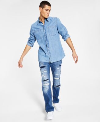 Stone Men's Payton Long Sleeve Denim 