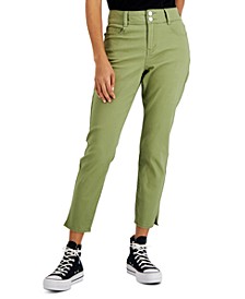 Juniors' Double-Button Skinny Jeans