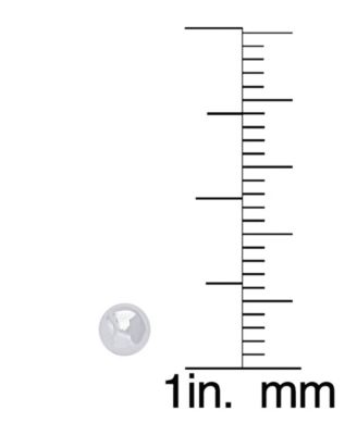 Ball, Clear, Cubic Zirconia and Rose Stud 4-Piece Earrings Set in Fine Silver Plate