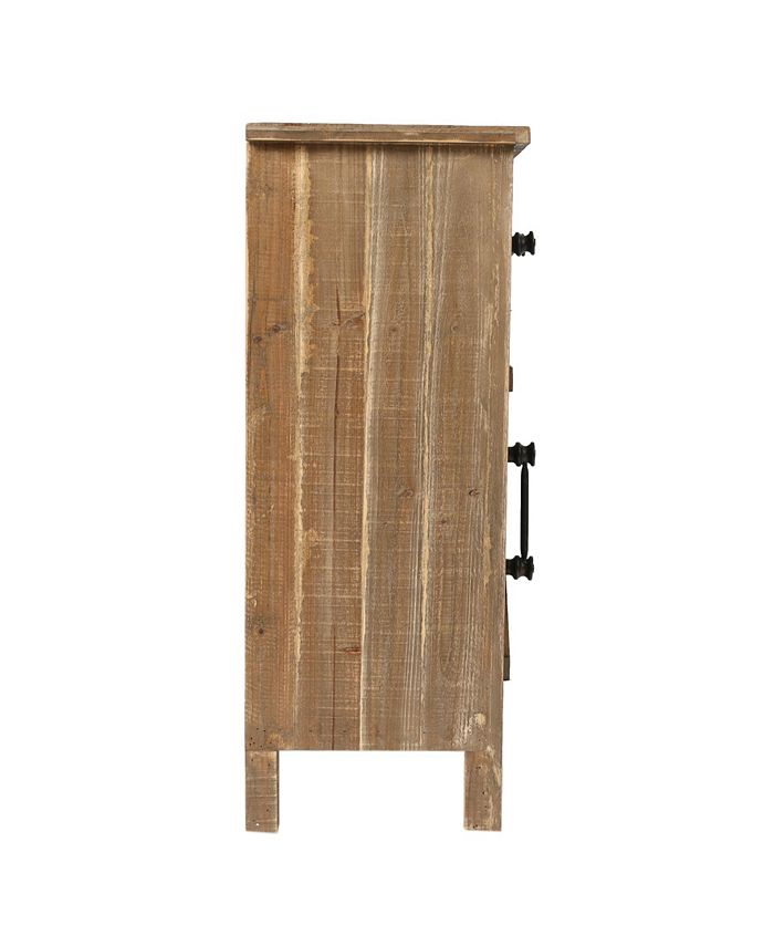 Luxen Home Rustic Wood Small Console Macy's