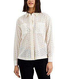 Cotton Eyelet Shirt, Created for Macy's